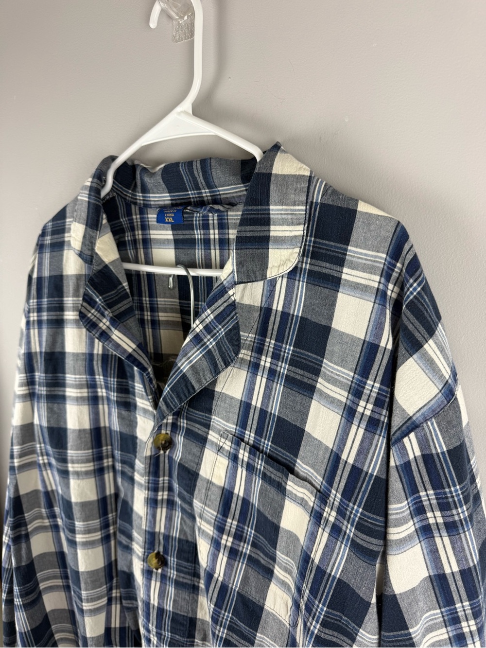 Pendleton Men’s Blue White Flannel Button Up Long Sleeve Pajama Set SZ XXL